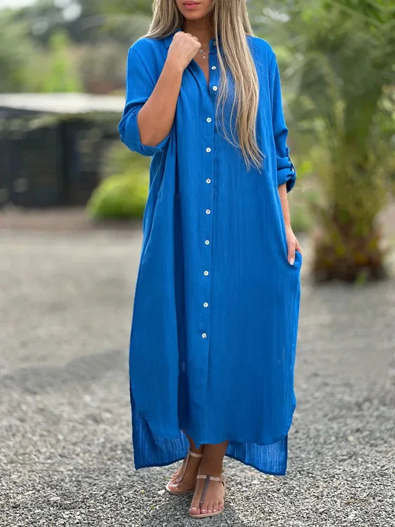 Pretty Lightweight Natural Summer Dress for Women