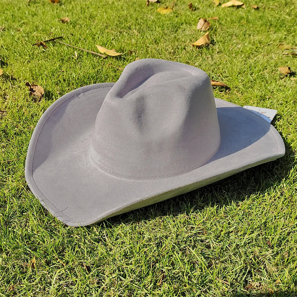 Soft Wide Brim Cowboy Hat Adjustable Size
