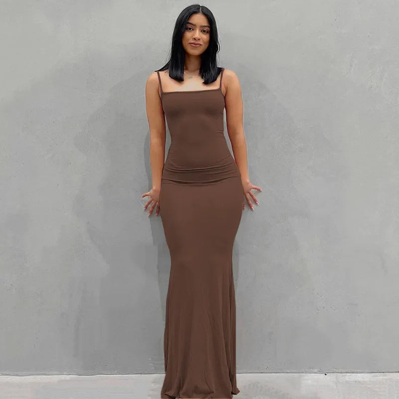 Elegant Halter Neck Evening Maxi Dress