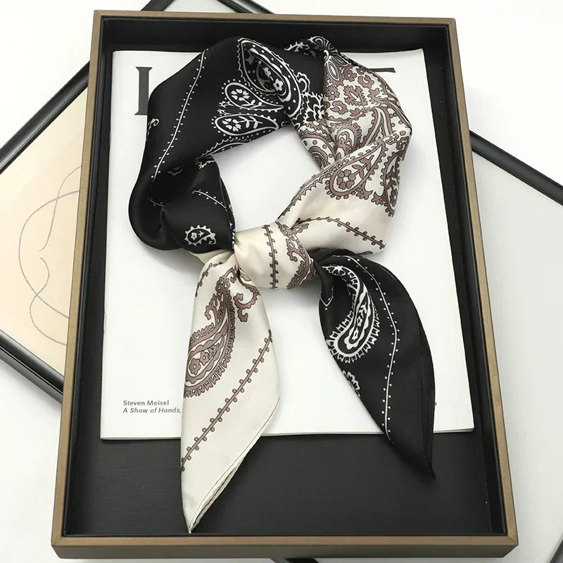 Soft Plaid Scarf for Women Neck Hair Accessory