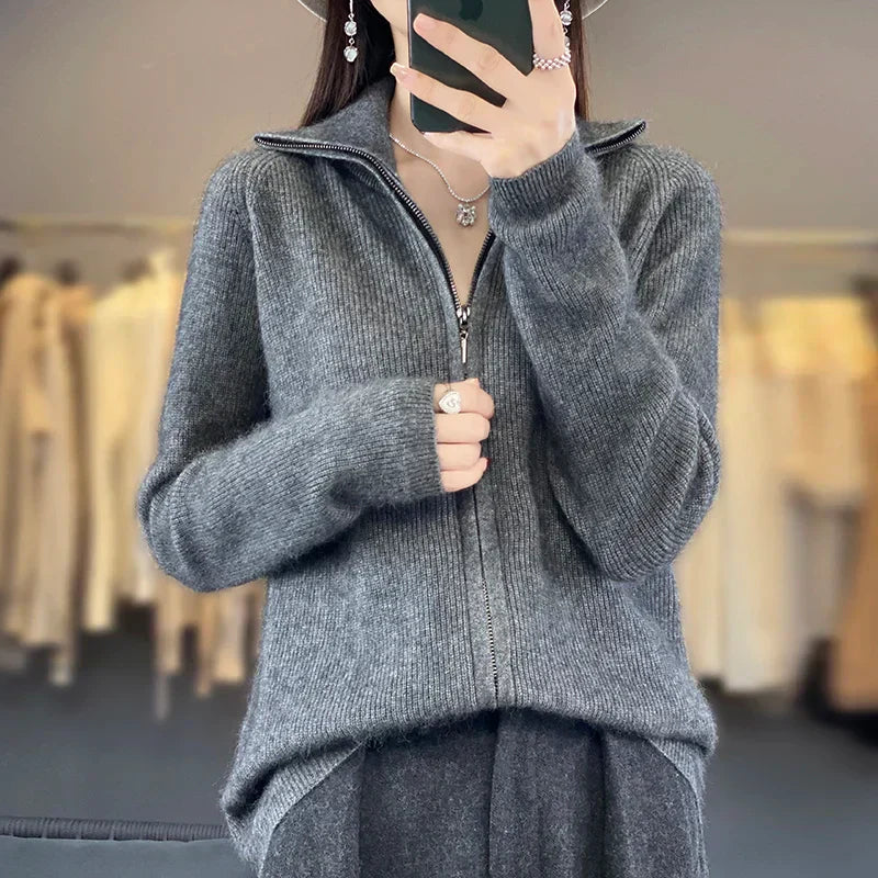 Soft Cashmere Open Cardigan | Relaxed Fit Knit Sweater - VogeLuxe