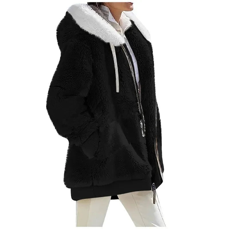 Ladies' Cozy Zip Up Fleece Coat