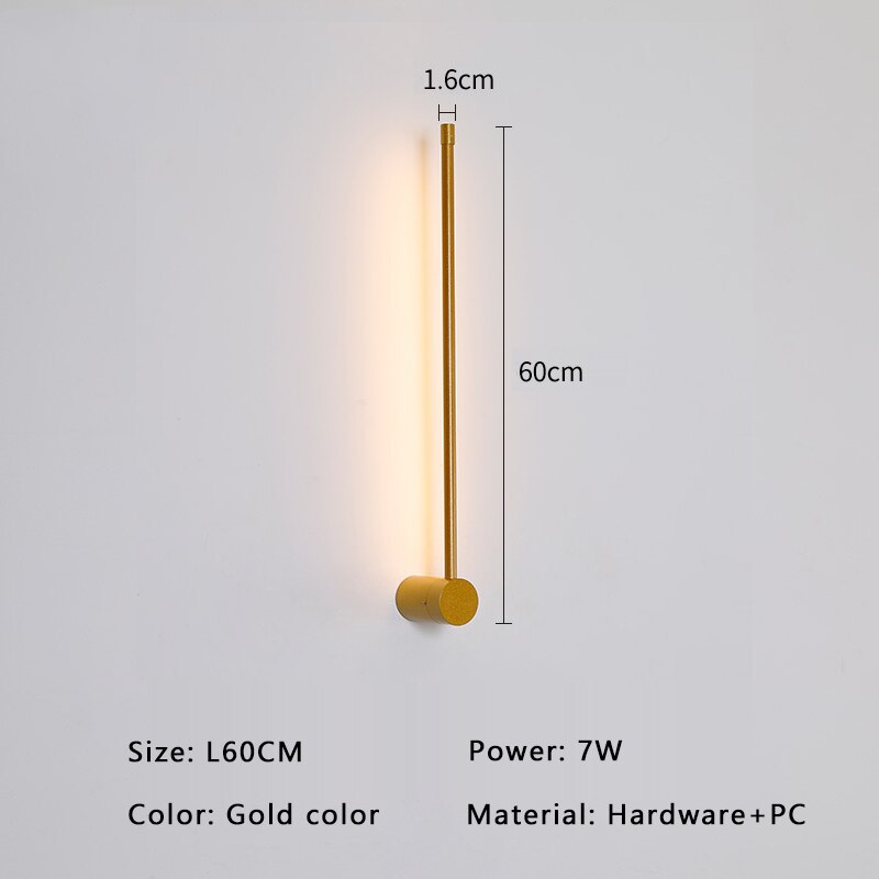Sleek Gold Black LED Wall Lamp For Modern Homes