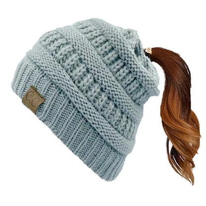 Warm Slouchy Cable Knit Hat