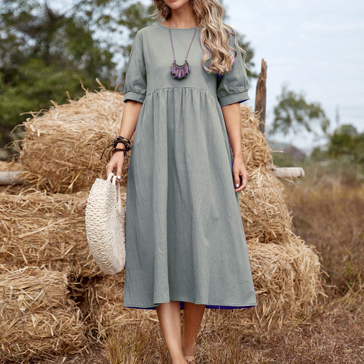 Comfortable Women's Sunny Midi Dress - VogeLuxe