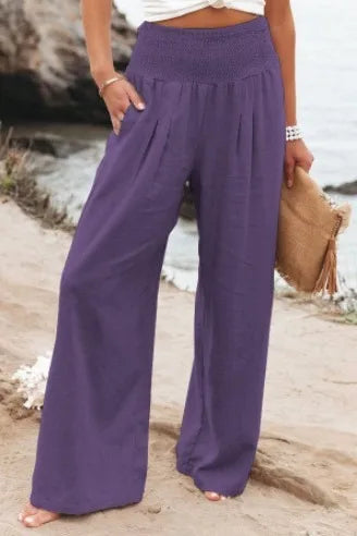 Soft & Chic Women's Cotton Elastic Pants