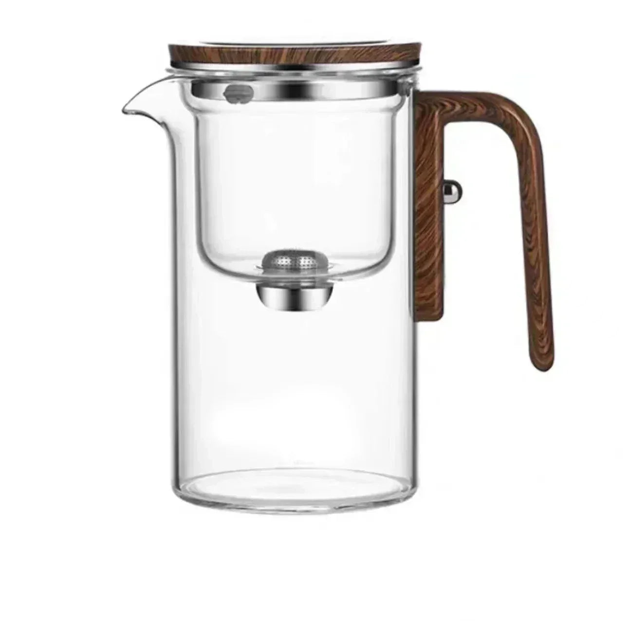Clear Glass Teapot With Built-In Strainer And Infuser