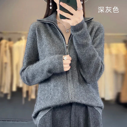 Soft Cashmere Open Cardigan | Relaxed Fit Knit Sweater