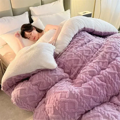 Plush Lamb Cashmere Heavy Winter Throw Blanket