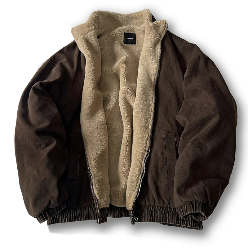 Classic Retro Fleece Mens Coat