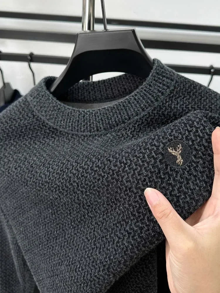 Soft Knit Crew Neck Sweater Men - VogeLuxe
