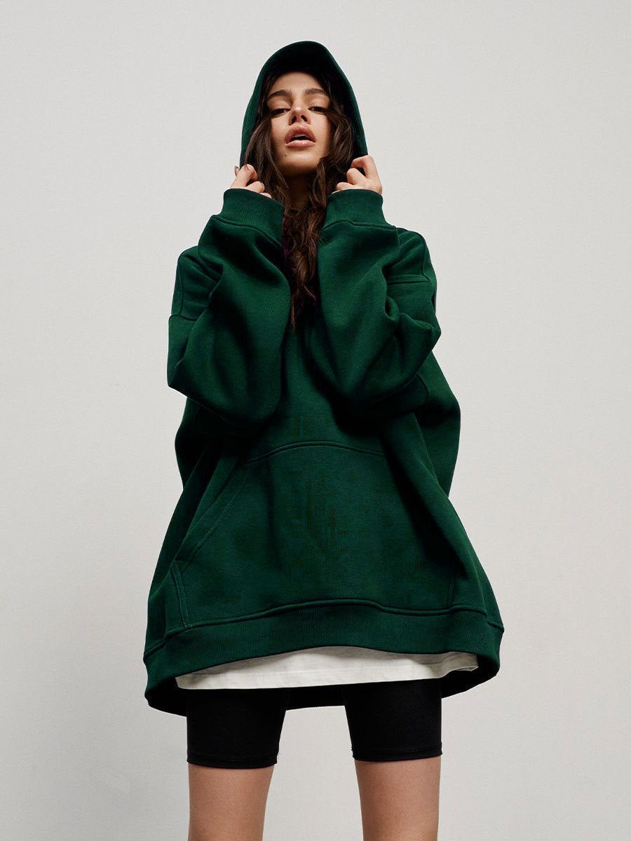 Cozy Women's Large Hooded Sweatshirt with Pockets