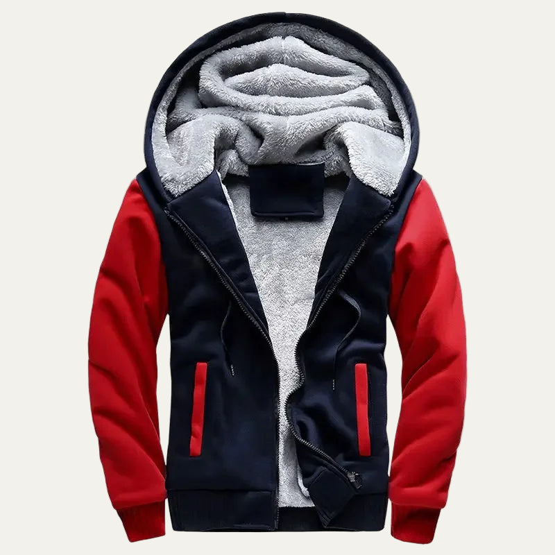 VogeLuxe | Men’s Thermal Fleece Lined Hooded Zip Jacket