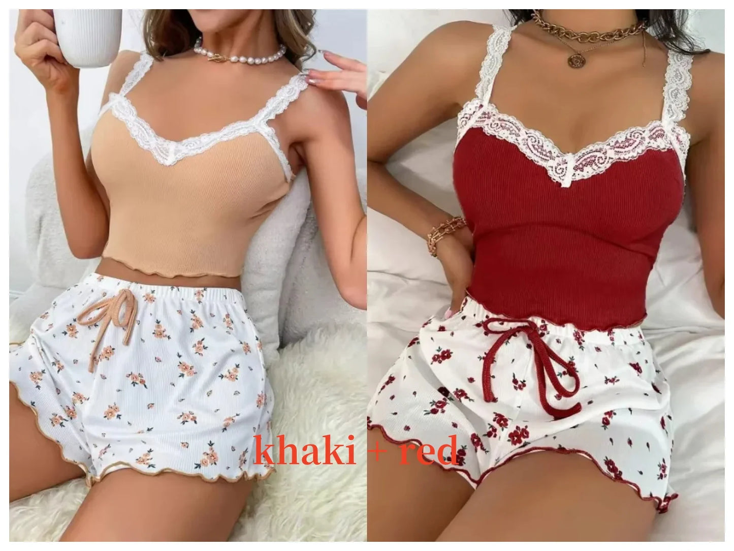 Ladies Soft Floral Sleep Pajama Set