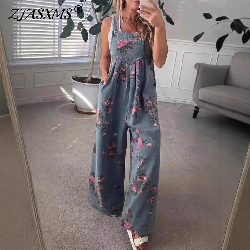 Classic Blue Jeans Romper for Women - VogeLuxe