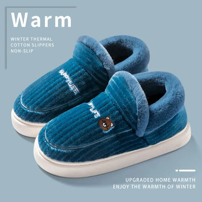 Cozy Fleece Slippers for Women - Warm Non-Slip House Shoes