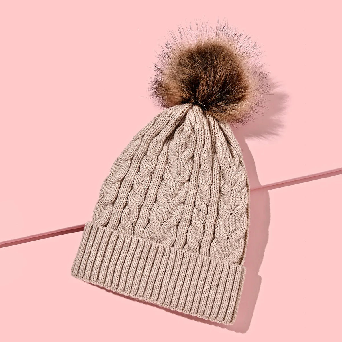 Soft Fuzzy Winter Beanie for Ladies