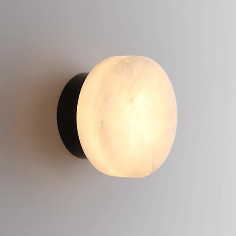 Elegant White Circular LED Wall Lamp for Home - VogeLuxe