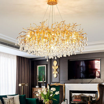 Luxury Crystal Drop LED Ceiling Light - VogeLuxe