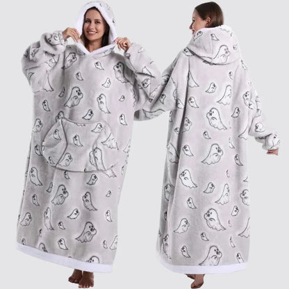 Cozy Wearable Hooded Blanket for Adults