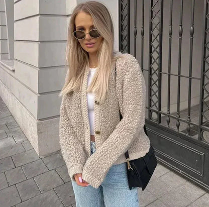 Ladies' Classic Open Front Cardigan Coat - VogeLuxe