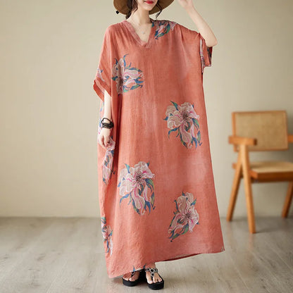 Free-Spirited Global Maxi Sundress - Relaxed Casual Wear