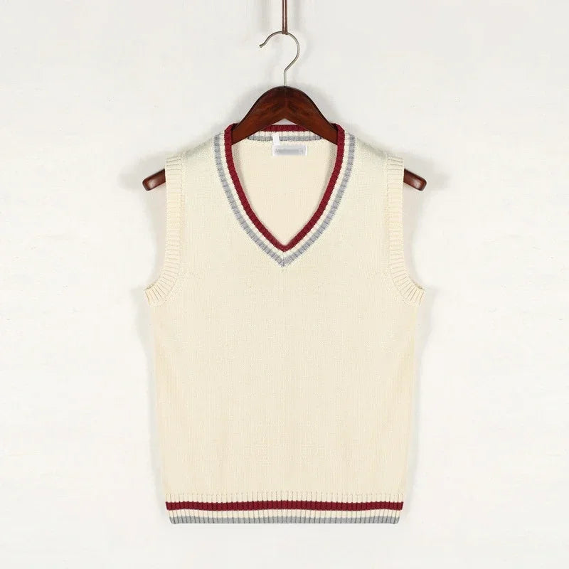 Stylish Knit Vest Sweater – Comfortable V-Neck Top