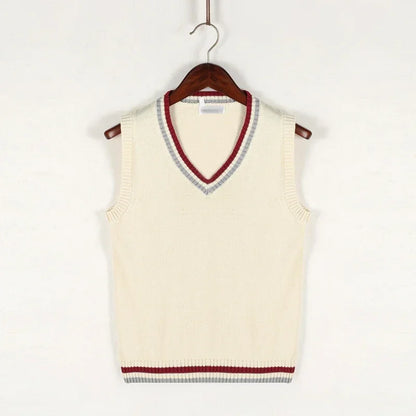 Stylish Knit Vest Sweater – Comfortable V-Neck Top