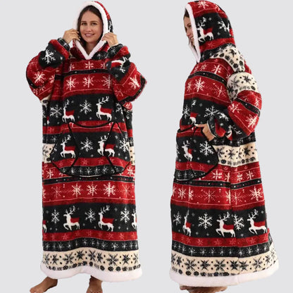 Cozy Wearable Hooded Blanket for Adults