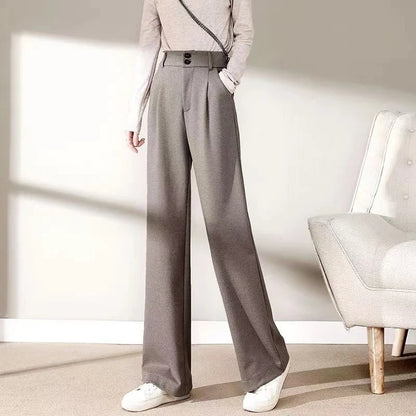 Classic Fit Warm Wool Straight Leg Pants