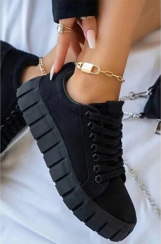 Comfy Women's Lace Up Chunky Sneakers
