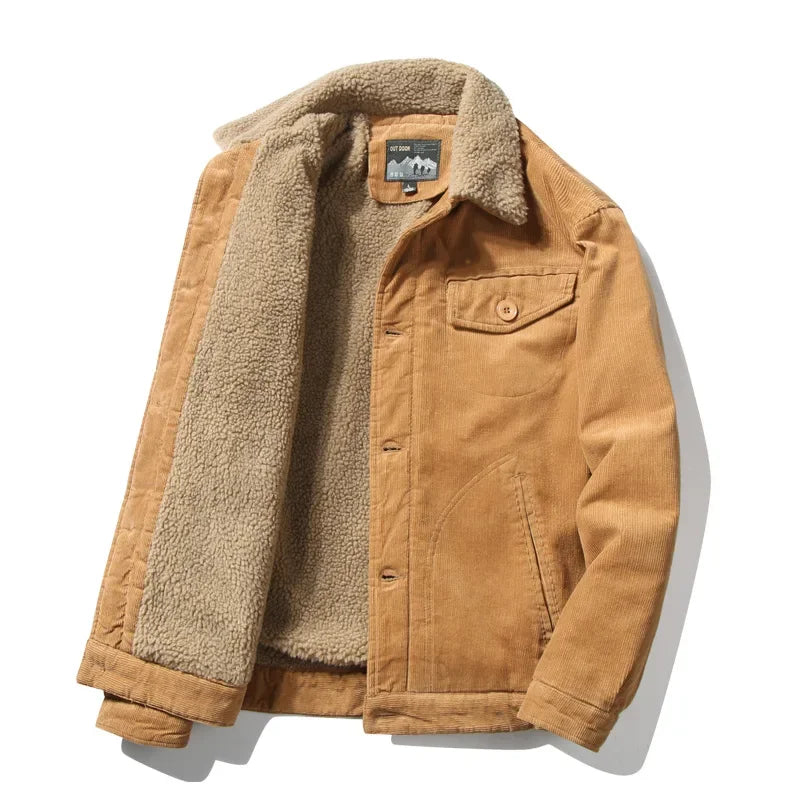 Luxury Soft Corduroy Parka Coat for Men
