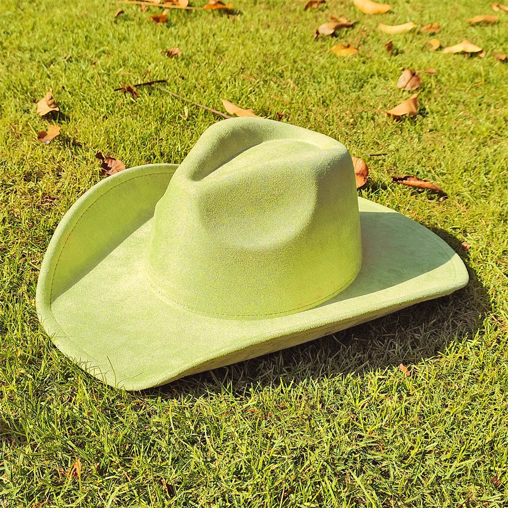 Soft Wide Brim Cowboy Hat Adjustable Size