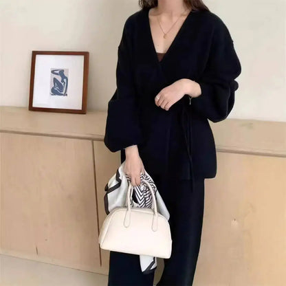 Cozy Sweater and Trousers Outfit Set