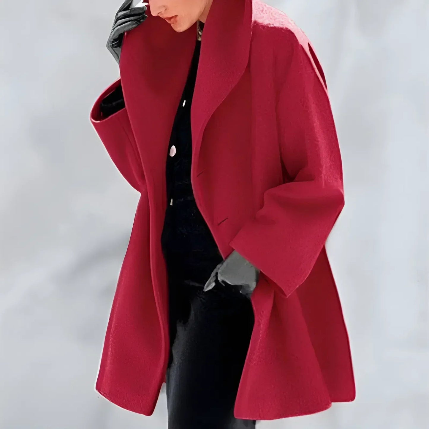Women's Classic Warm Parka Coat with Buttons
