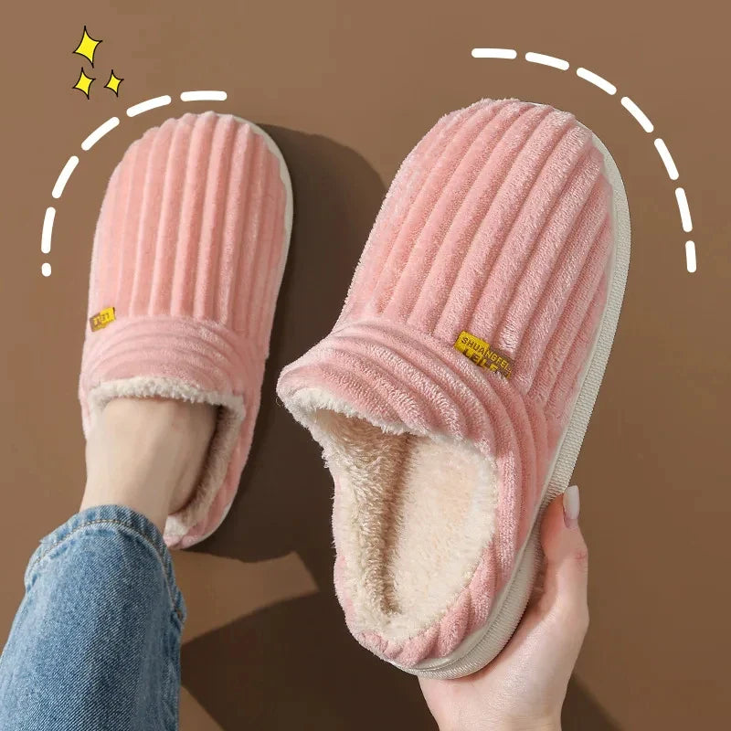 Cozy Faux Fur Ankle Slippers – Soft Warm Indoor Shoes