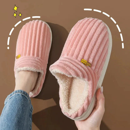 Cozy Faux Fur Ankle Slippers – Soft Warm Indoor Shoes