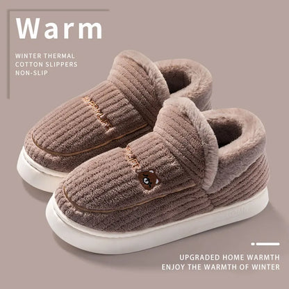 Cozy Fleece Slippers for Women - Warm Non-Slip House Shoes