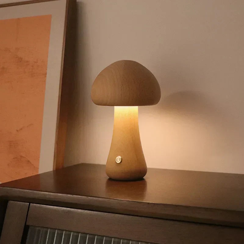 Natural Wood LED Desk Lamp