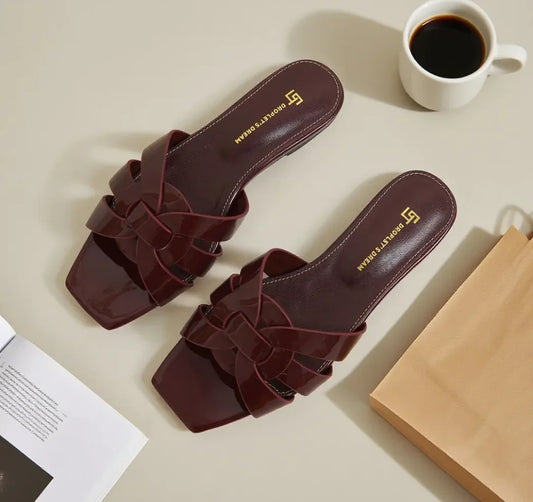 Authentic Leather Comfortable Flat Sandals - VogeLuxe