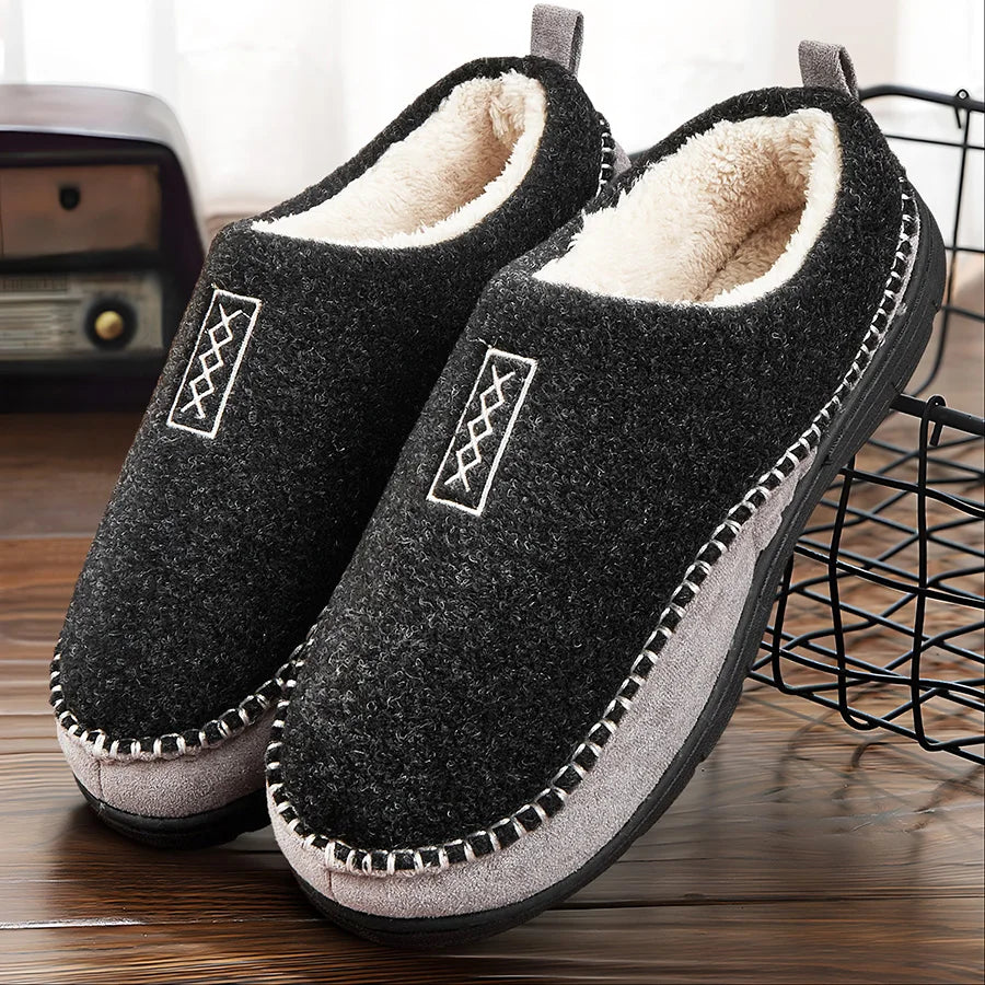 Cozy Men's Fleece Lined Slipper Boots - VogeLuxe