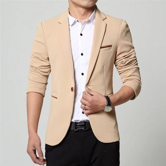 Tailored Fit Men's Formal Blazer Jacket - BritishElegance