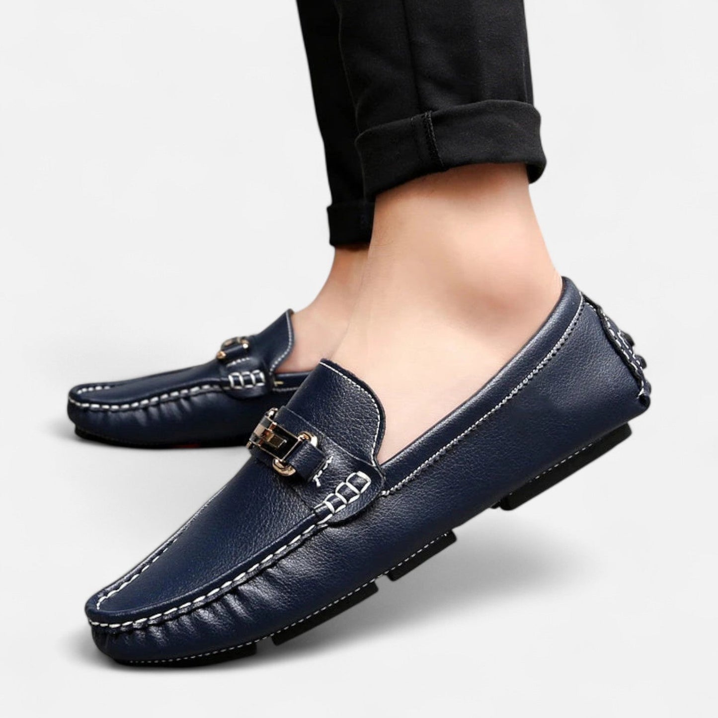 VogeLuxe | Men’s Leather Horse Bit Driving Loafers