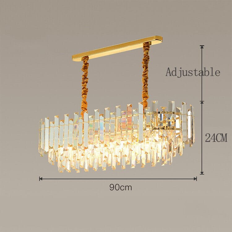 Circular Glass LED Table Lamp with Gold Accent