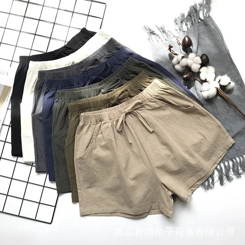 Comfortable Waist Cotton Summer Shorts - VogeLuxe