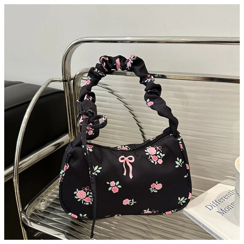 Cute Floral Fabric Tote Shoulder Bag