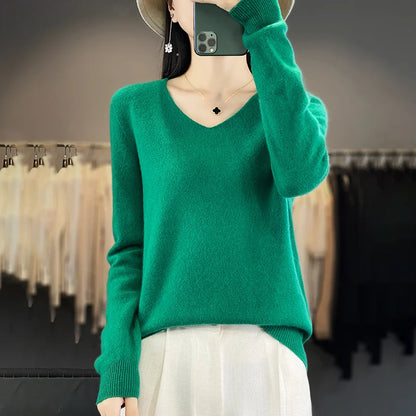 Soft Merino Wool V-Neck Sweater