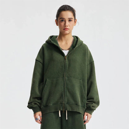 Warm Thick Fleece Zip Up Hoodie for Men and Women