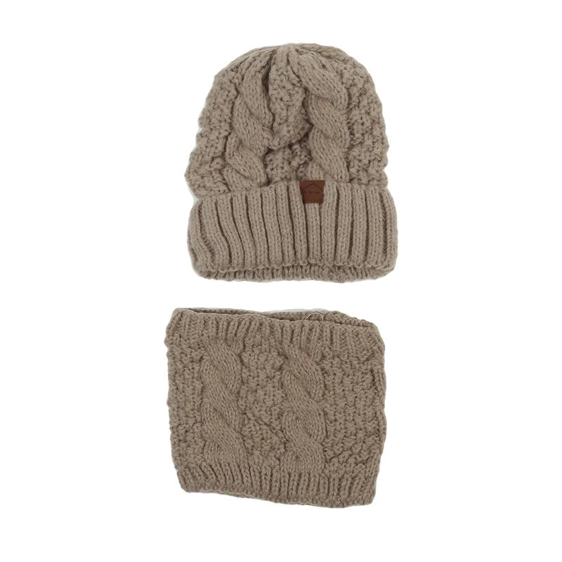 Cozy Warm Knit Hat and Scarf Set
