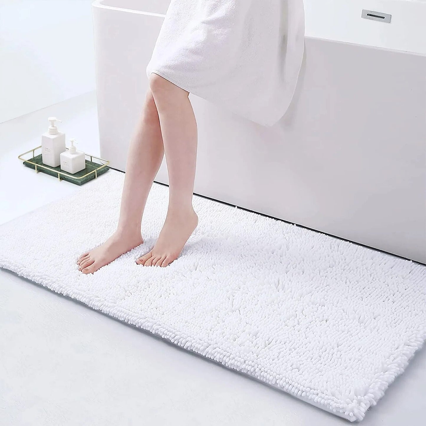 GripMaster Soft Anti Slip Bathroom Mat With Suction Backing